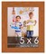 Photo Size Slim Profile Brown Frame - UV Acrylic, Foam Board Backing, Hanging Hardware